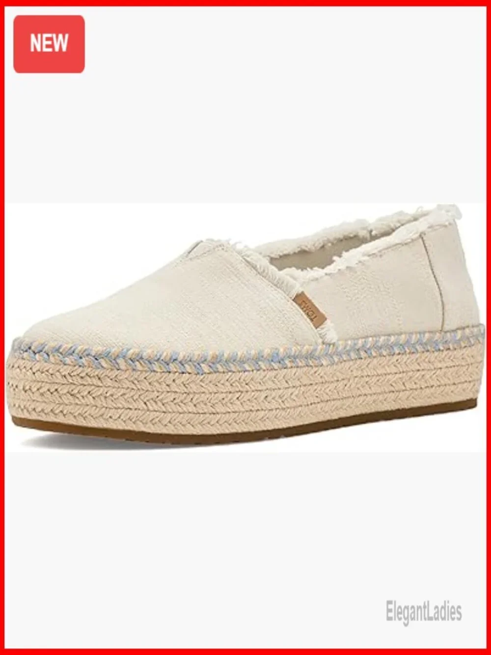 Espadrille Platform Slip-On Flats with Removable Insoles